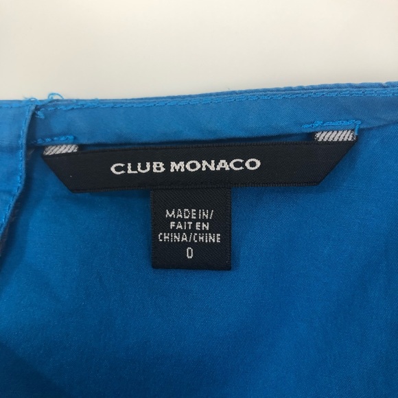 [Club Monaco] Blue Button Back Cut Out Dress - Picture 6 of 8
